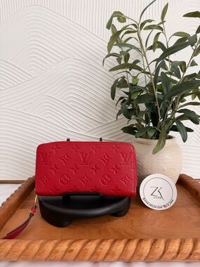 Louis Vuitton Red Empriente Monogram Zippy
